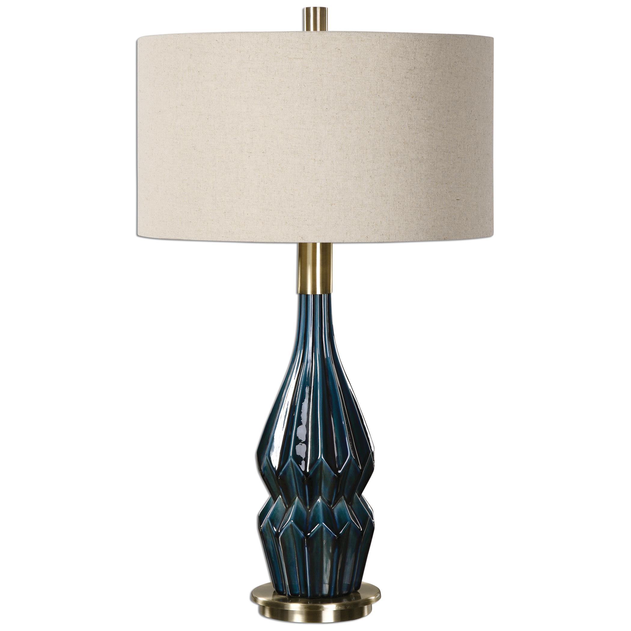 Uttermost Table Lamps Prussian Blue Ceramic Lamp Jacksonville